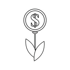 money tree icon. dollar sign
