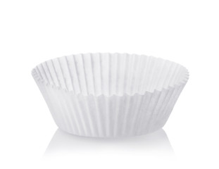 White cupcake baking paper cups