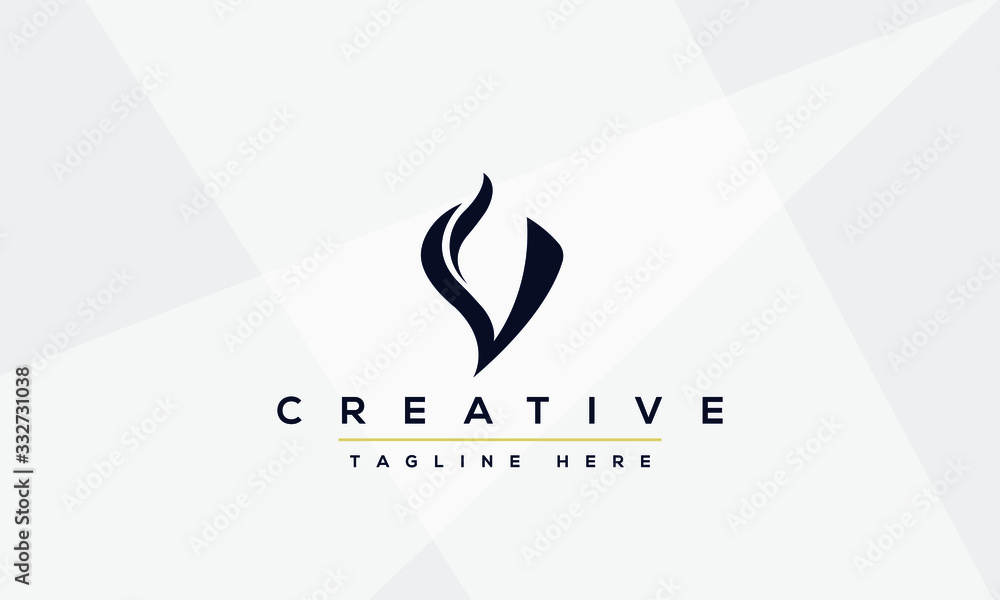 Poster modern creative v logo design and template. v vv icon initials based monogram and letters in vector.