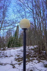street lamp in spring park