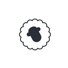 A sheep, a lamb. Simple vector icon isolated on white background.