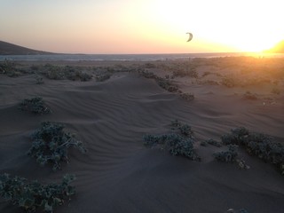 Prasonisi Kite Beach al tramonto
