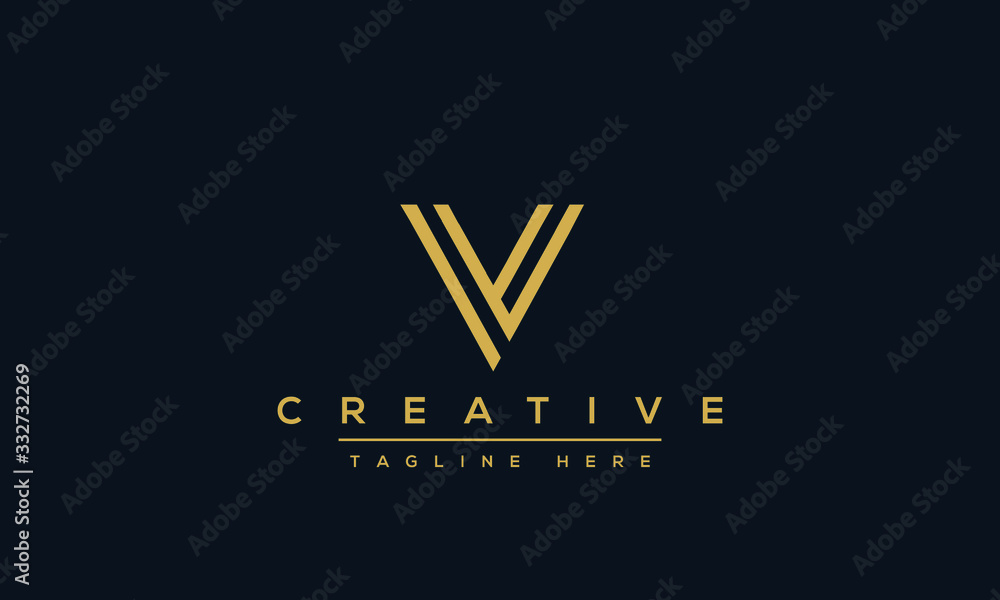 Poster modern creative v logo design and template. v vv icon initials based monogram and letters in vector.