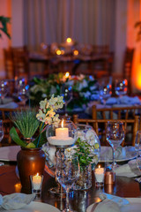 Decorated elegant party table