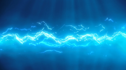 Abstract background in the form of lightning. Powerful charge causing a lot of sparks. Nature force © apisit