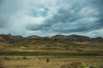 Dry landscapes from Cordillera Real, Andes, Bolivia