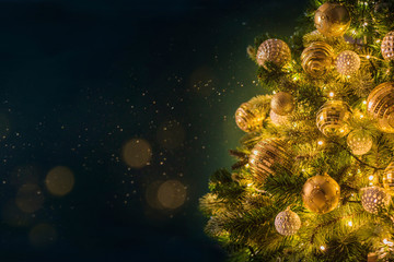Fototapeta premium Merry Christmas and New Year holidays background