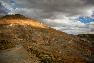 Potosí mineral mine mountain in Cordillera Real, Andes, Bolivia