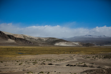 Dry landscapes in Cordillera Real, Andes, Bolivia
