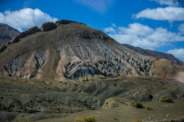 Dry landscapes in Cordillera Real, Andes, Bolivia