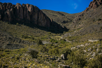 Dry landscapes in Cordillera Real, Andes, Bolivia