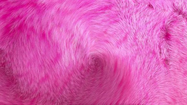 3D generated pink waving fur background