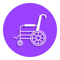Fototapeta na wymiar wheelchair badge icon. Simple glyph, flat vector of Medicine icons for ui and ux, website or mobile application