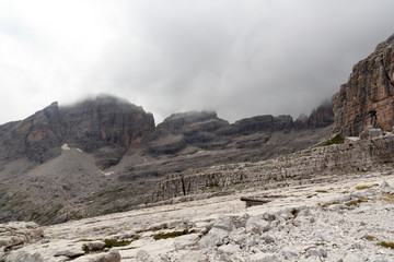 Mountain alps panorama in Brenta Dolomites, Italy