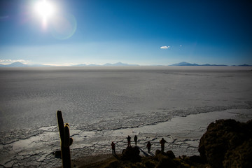 Big Uyuni salar in Cordillera Real, Andes, Bolivia
