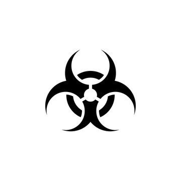 Attention biology viruses icon danger symbol and attention warning sign.