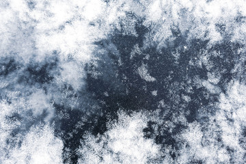 ice pattern on a frozen lake