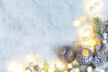 Merry Christmas and New Year holidays background