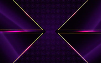 Luxury purple paper shapes background with golden line decoratian. Elegant premium vector design template can use for element wallpaper, cover flyer, poster, invitation, VIP business card, voucher