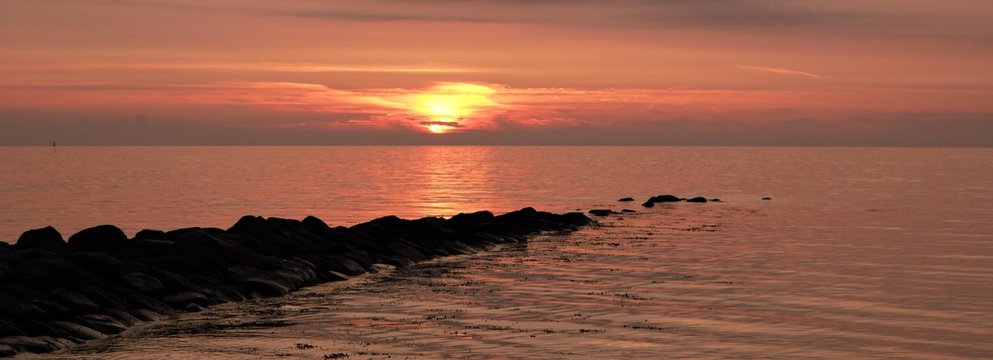tranquil sea image, panorama, banner