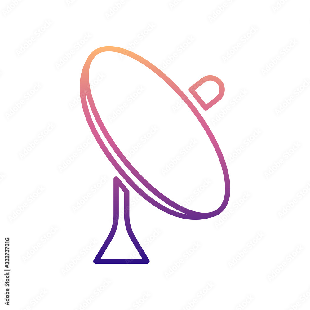 Poster satellite dish nolan icon. simple thin line, outline vector of new technologies icons for ui and ux,