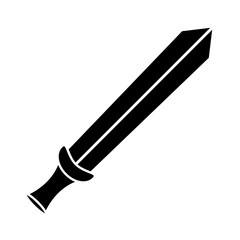 russian warrior simple icon sword