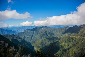 Mountain landscapes in Yungas, Andes, Bolivia