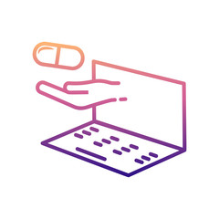 online medicine shopping nolan icon. Simple thin line, outline vector of New Technologies icons for ui and ux, website or mobile application