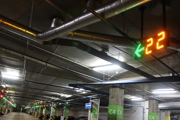 parking zone in mall with symbols © Mikalai Drazdou