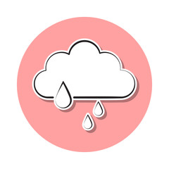 a sign of heavy rain sticker icon. Simple thin line, outline vector of Weather icons for ui and ux, website or mobile application