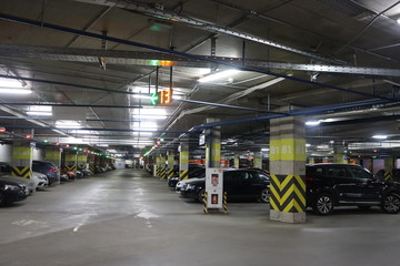 Fototapeta premium parking zone in mall with symbols
