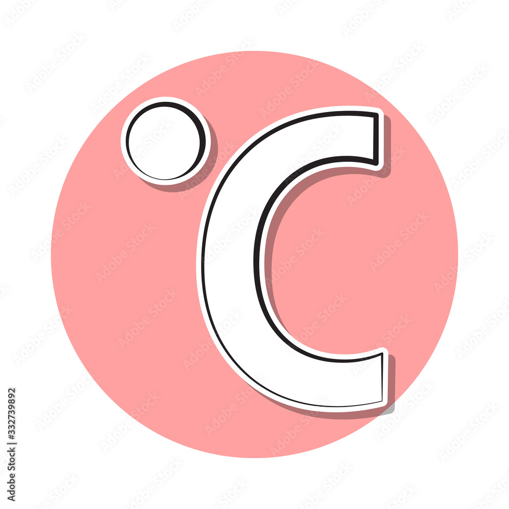 Aufkleber celsius sticker icon. simple thin line, outline vector of weather icons for ui and ux, website or mo