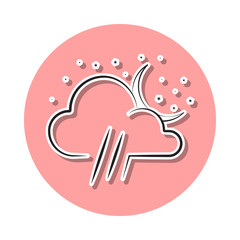 night sign sticker icon. Simple thin line, outline vector of Weather icons for ui and ux, website or mobile application