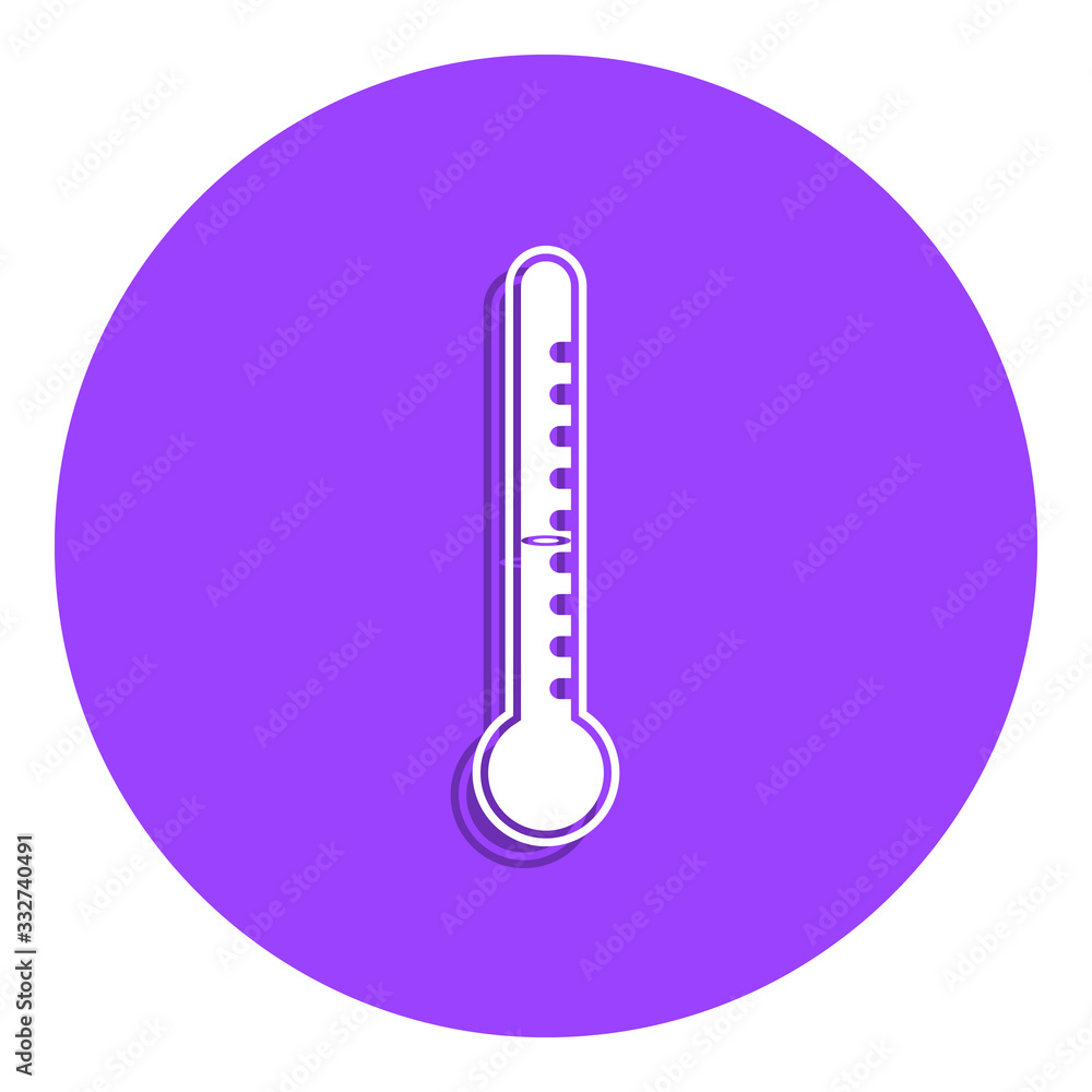 Poster mercury thermometer badge icon. simple glyph, flat vector of weather icons for ui and ux, website or