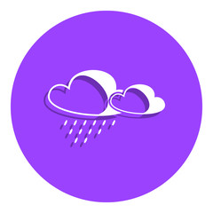 clouds and rain badge icon. Simple glyph, flat vector of Weather icons for ui and ux, website or mobile application