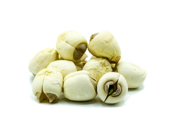 Fototapeta premium Dried lotus seed isolated on white background