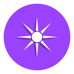 the sun badge icon. Simple glyph, flat vector of Weather icons for ui and ux, website or mobile application