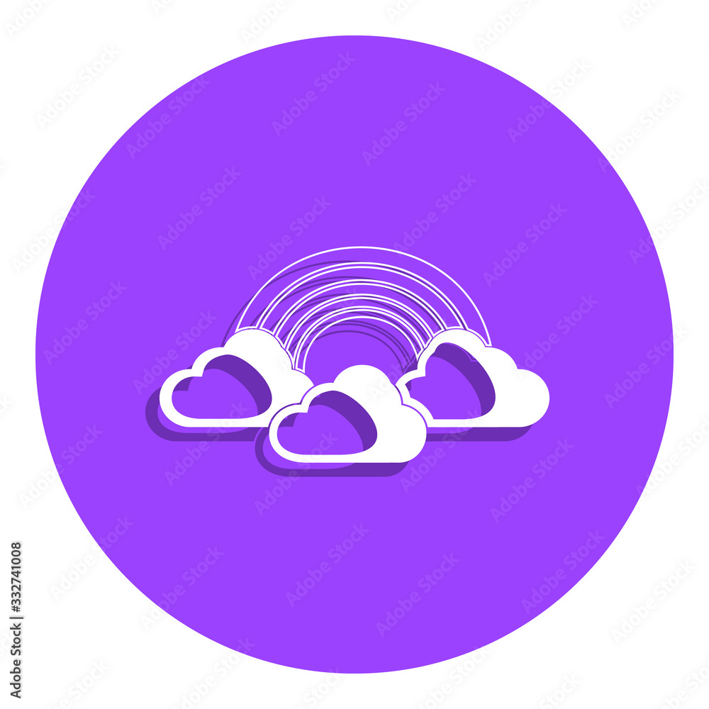 Poster rainbow badge icon. simple glyph, flat vector of weather icons for ui and ux, website or mobile appl