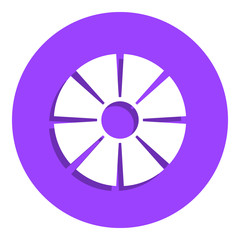 bright sun badge icon. Simple glyph, flat vector of Weather icons for ui and ux, website or mobile application