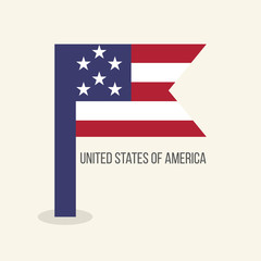 National flag of United States of America (USA). US flag.