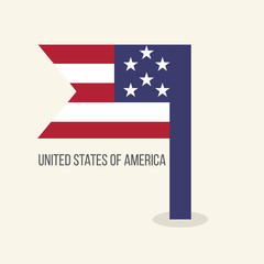 National flag of United States of America (USA). US flag.