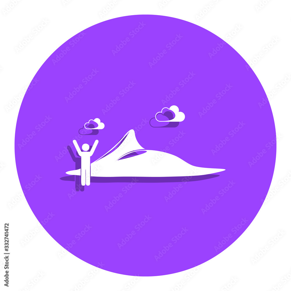 Aufkleber a man in clear weather badge icon. simple glyph, flat vector of weather icons for ui and ux, website