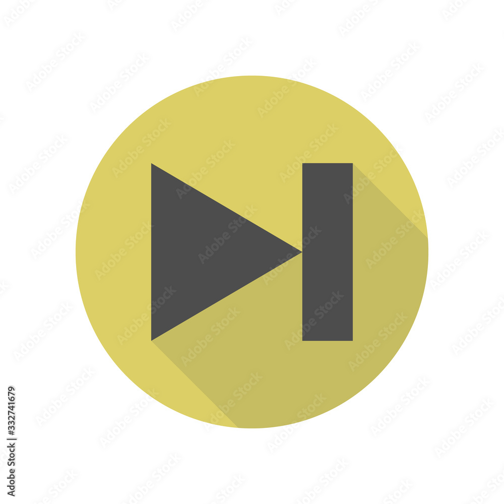 Poster slow-motion sign long shadow icon. simple glyph, flat vector of web icons for ui and ux, website or 