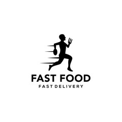 Fototapeta na wymiar Inspire the logo of a fast-food restaurant that delivers food on time