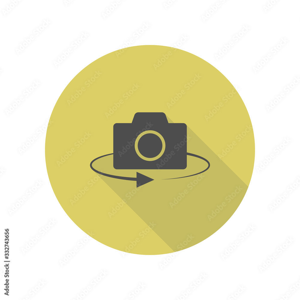 Poster circular sign . Element of web long shadow icon. Simple glyph, flat vector of WEB icons for ui and ux, website or mobile application