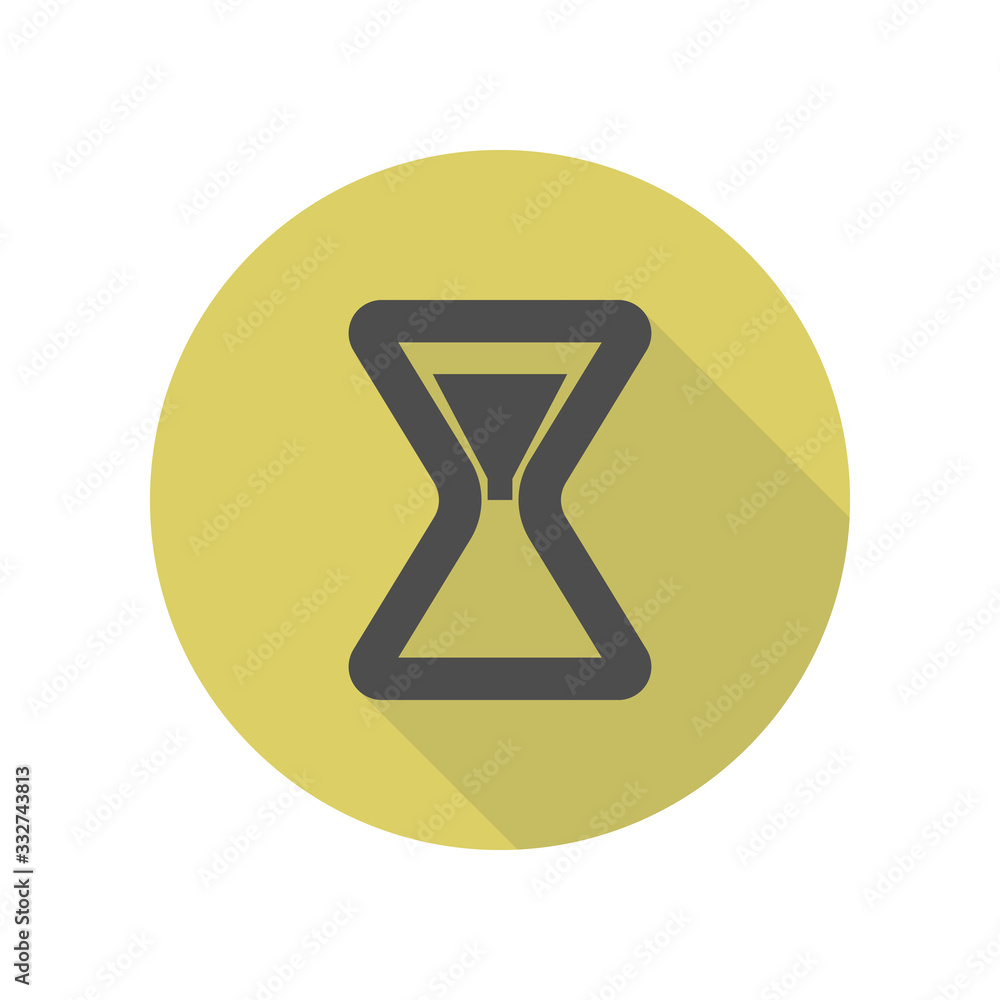 Poster hourglass . element of web long shadow icon. simple glyph, flat vector of web icons for ui and ux, w