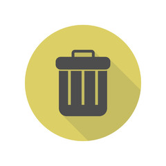 trash box . Element of web long shadow icon. Simple glyph, flat vector of WEB icons for ui and ux, website or mobile application