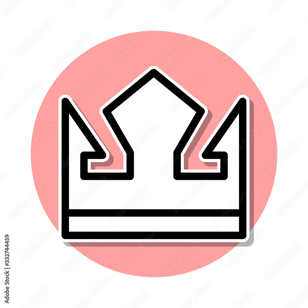 Poster crown sticker icon. simple thin line, outline vector of web icons for ui and ux, website or mobile a