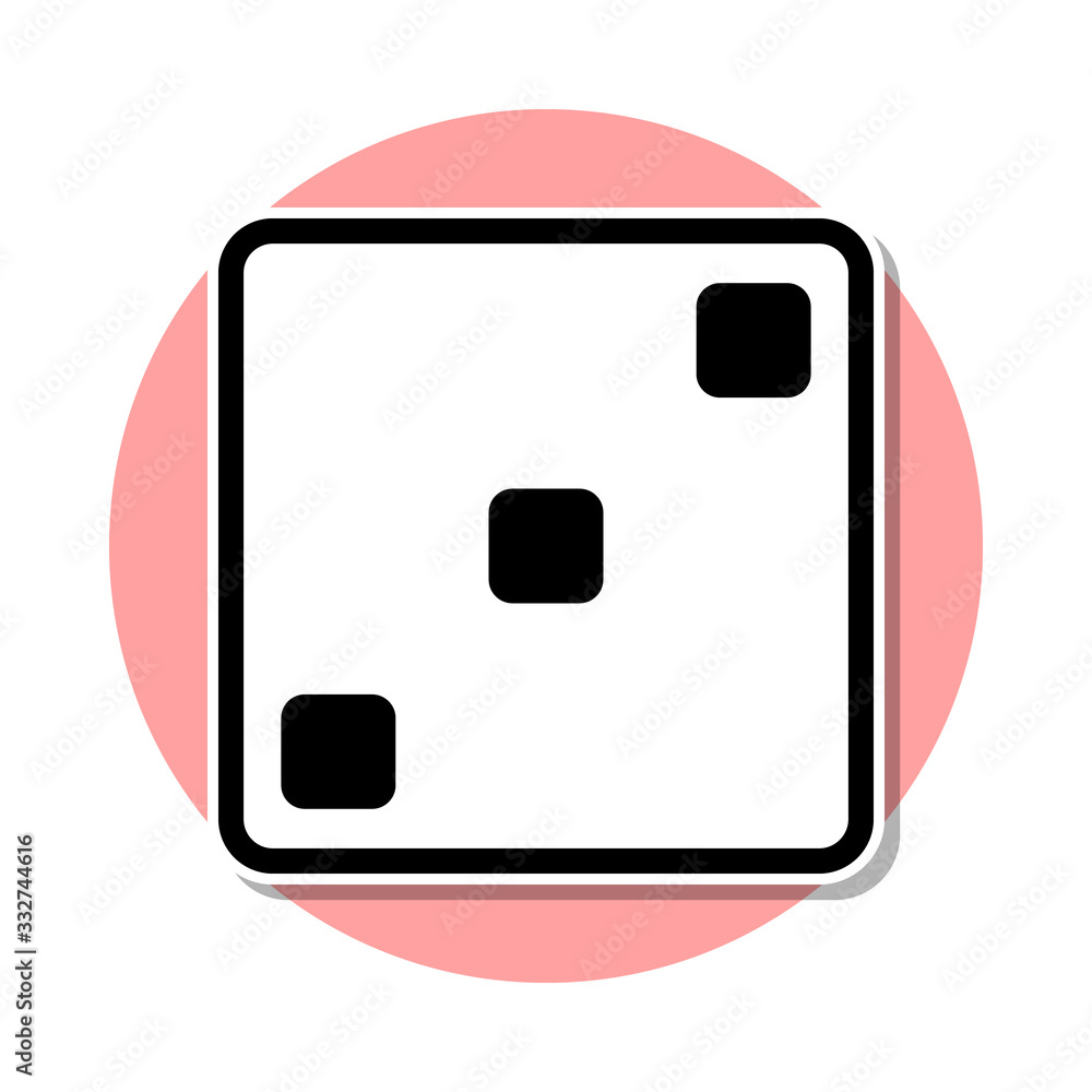 Poster playing dorsum three sticker icon. simple thin line, outline vector of web icons for ui and ux, webs