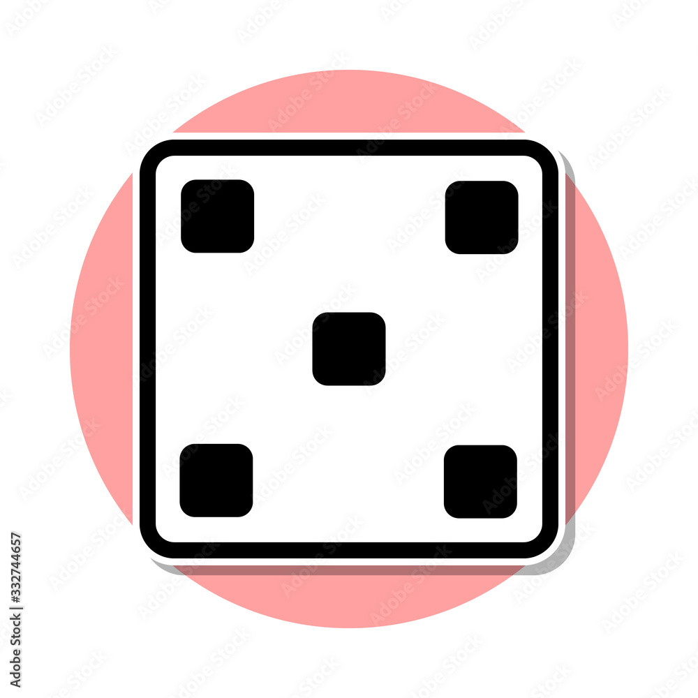 Poster playing halls five sticker icon. simple thin line, outline vector of web icons for ui and ux, websit